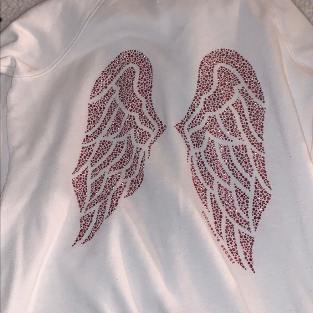 Zip up angel wing hoodie